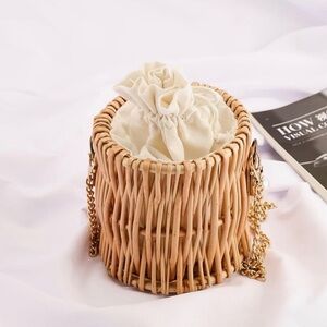 Straw Bag for Women - Wicker Small Crossbody Beach Bag